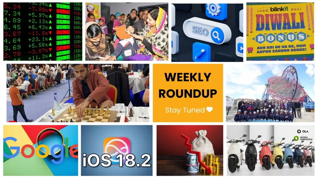 Weekly Roundup – 21st to 25th October 2024